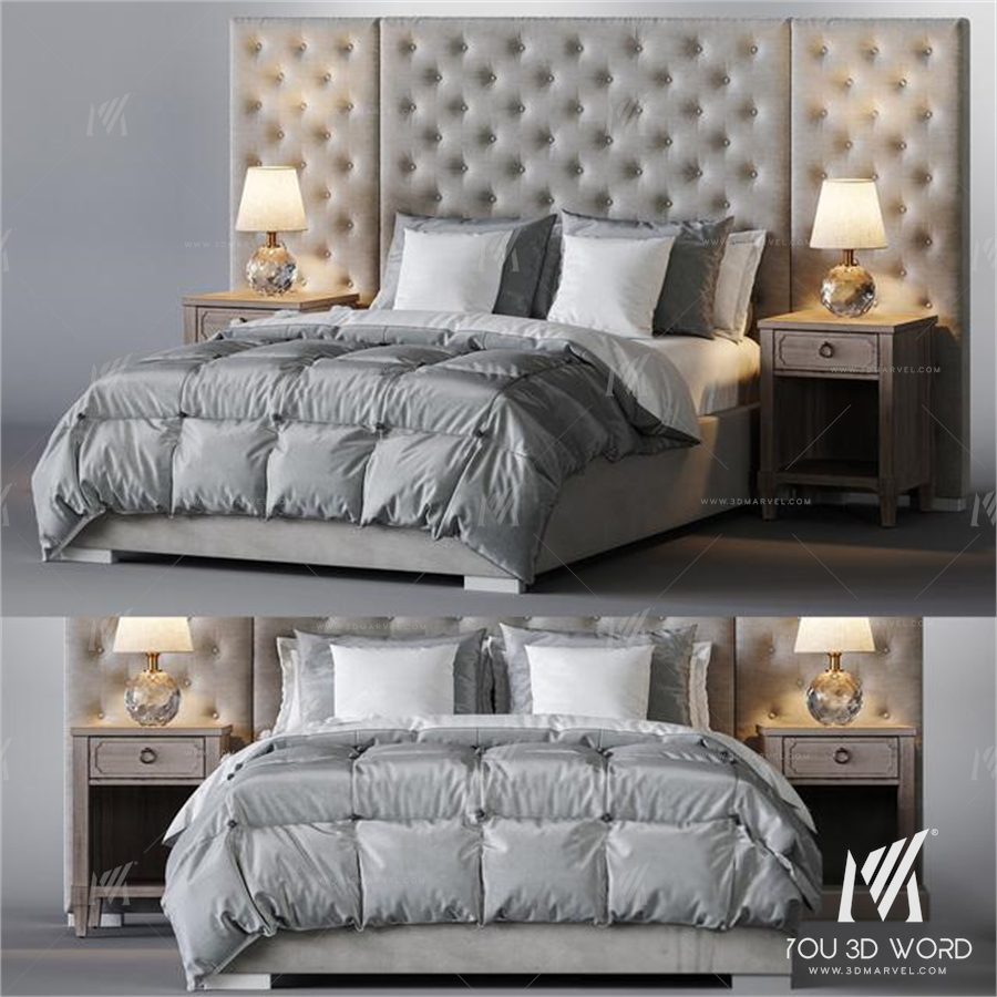 Restoration Hardware  Edie Tufted Bed Collection
